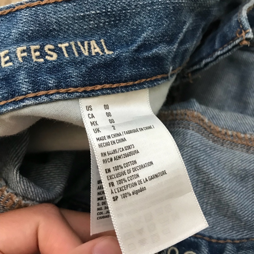 american eagle ripped jeans shorts